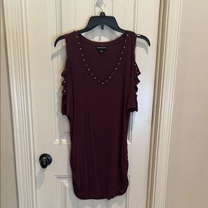 Rock & Republic Burgundy Studded Blouse